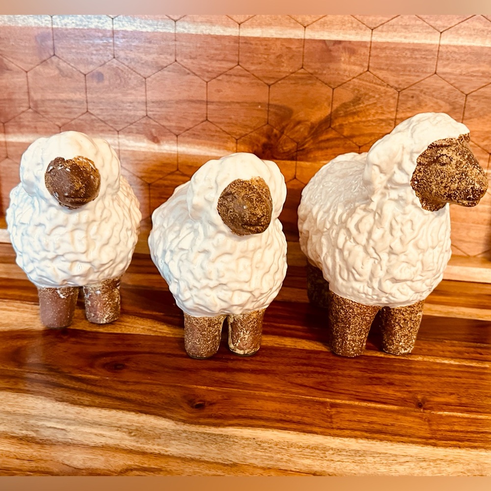 Cute Ceramic Lamb Trio